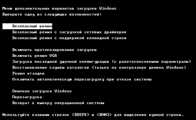 безопасный режим Windows