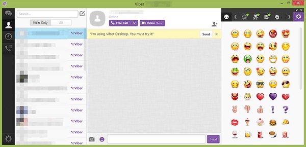 Viber основной интерфейс программы